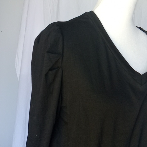Women's Long Sleeve Shirt V Neck Black Size L Lecieldusoir - Picture 3 of 7